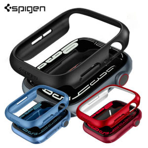 Original Spigen Thin Fit Case For Apple Watch 9 8 7 SE 6 5 4 Ultra Ultra2 49mm 45mm 41mm 44mm 40mm PC Anti-fall Frame Case Shockproof Slim Cover