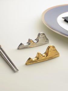 OUDING | Elegant Ice Cracked Mountain Design Chopstick Rest Dual Use Spoon and Chopstick Holder