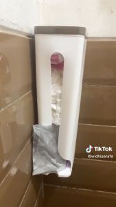 Dispenser tempat plastik -007 tempat kantong kresek sampah tempel dinding