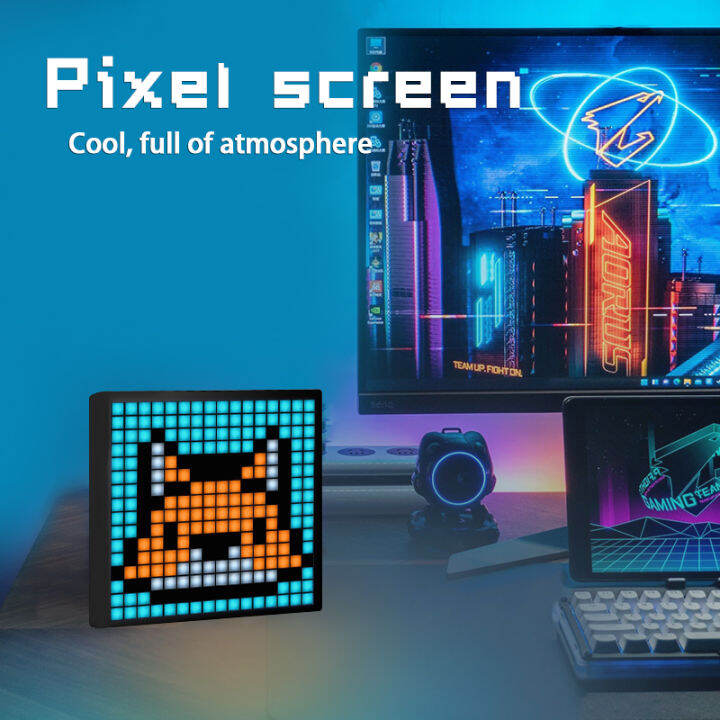 LED Pixel Display Programmable 16x16 Pixel Art LED Screen with APP ...