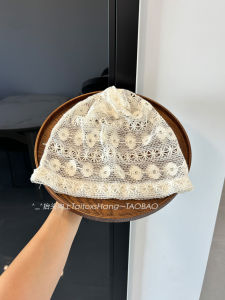 Lace Flower Hollow out Thin Breathable Spring Summer Womens Hat Face Slimming Korean Style Versatile Cold Resistant Cap