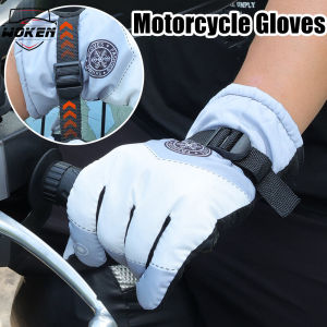 【WOKEN】Motorcycle Gloves Universal Wrist Adjustable Velvet Warm Motorcycle Driving Gloves Windproof UV-Proof Riding Gloves Motorcycle Accessories