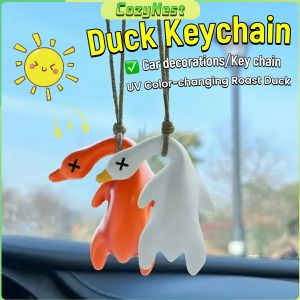 C.N UV Changeable Color Roast Duck Pendant Creative Keychain Bag Decoration Fashion Accessory 1Pc