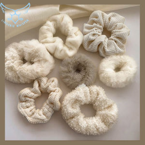 【Free Shipping】Korean Scrunchies Cute Plush Hair Tie Elastic Soft Hair Band Ponytail Accessories for Women Girls