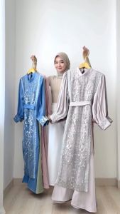 BEST SELLER IED SERIES ADINDA DRESS SILK MIX BRUKAT SIZE M-XXL DRESS KONDANGAN GAUN PESTA PERNIKAHAN