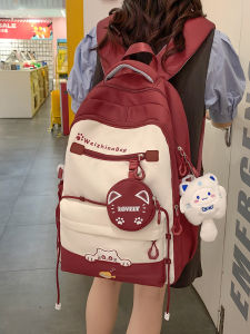 2024 New Large Capacity Double Shoulder Backpack for Girls Primary And High School Students School Bag with Multiple Compartments