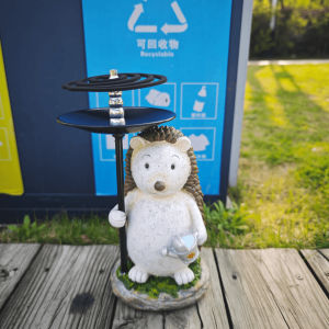 Modern Minimalist Resin Hedgehog Sprite Sculpture Mosquito Coil Holder Sandalwood Ash Tray Garden Landscape Outdoor Balcony Decor