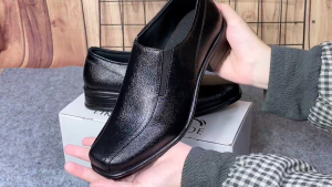 Lika Maria - Sepatu Pantofel Kulit Wanita Formal Kerja Pdh Hitam Hak 3 Cm