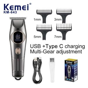 Kemei KM-643 Tóc có thể sạc lại cắt cho người đàn ông chuyên nghiệp dao cạo tóc tông đơ hớt tóc không dây công suất lớn tiếng ồn thấp