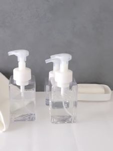 ขวดปั๊มโฟมสบู่ ขนาด 250/450 มล 1 ชิ้น สีใส ผ้ากระเป๋า ลดรูปร่างความนาน 250/450 มกระโดดที่ 1 ชิ้น