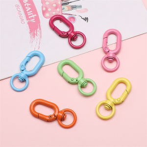 1/5 cái đầu nối vòng chìa khóa có thể mở khóa kẹp lò xo hình 8 hình móc khóa kim loại đầy màu sắc 16x39mm cho móc khóa tự làm phụ kiện phát hiện làm đồ trang sức