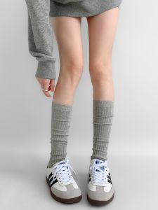 Tất Dài Đến Bắp Chân Màu Xám Cho Nữ Tất Dài Đến Bắp Chân Màu Trơn Cổ Điển Mùa Xuân Thu Tất Dài Đến Bắp Chân Màu Trơn Cổ Điển Mùa Xuân Thu