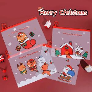 คอมพิวเตอร์สำหรับการแสดงผลของเครื่องเขียนนักเรียน คริสต์มาสลายการ์ตูนน่ารักซิปใสขนาดใหญ่ TAS BERKAS CR-2044