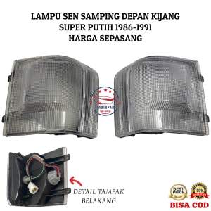Lampu Sen Samping Depan Corner Lamp Kijang Super Putih 1986-1991 Harga Sepasang