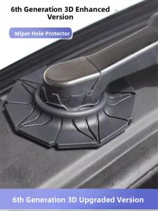 MONLEYTA | Universal Car Windshield Wiper Hole Protective Cover Dustproof Frostproof Snowproof 3D Gel Cover Thick PVC Card Embedded