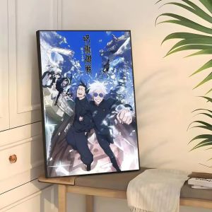 Bandai | J-Jujutsu Kaisen Anime Bộ Tranh Gắn Đá Khảm Thủ Công Tác Phẩm Nghệ Thuật Hình Tròn/Vuông Kim Cương Trang Trí Nhà Quà Tặng Nhật Bản Phong Cách Acrylic