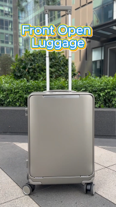 【SG Stock 】20/24 Inch Cabin Size Luggage Front Open Laptop Compartment PC Hard Shell TSA Lock 360° Spinner Wheels 行李箱
