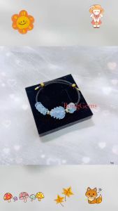 vòng tay hồ ly chúa đá aquamarine tự nhiên vip mix đồng điếu aquamarine và charm cỏ 4 lá aquamarine vip vòng tay đá phong thủy hợp mệnh thủy trang sức thiết kế đủ hóa đơn thẻ bảo hành