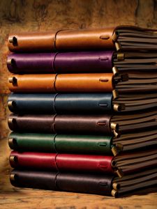 Handmade Crazy Horse Leather TN Travel Notepad Genuine Leather Retro Notebook Loose Spiral Notebook Leather Diary Gift