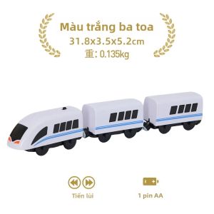 Bộ Đồ Chơi Tàu Điện Từ Tính Cổ Điển Cho Trẻ Em Gồm Đầu Máy Xe Lửa Và Xe Vận Chuyển Động Vật Đường Ray Gỗ Đồ Chơi Giáo Dục Tương Thích Cho Trẻ Em