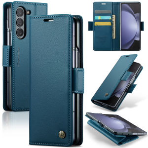 Business Style Folio Flip Leather Case for Samsung Z Fold 8 ultra 7 6 5 Fold7 Magnetic Kickstand Card Holder Wallet Phone Cove