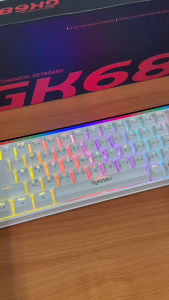 RAIKU GK68 คีย์บอร์ดแมคคานิคอล บลูสวิตซ์ ปุ่มไทย 68ปุ่ม คีย์บอร์ดเล่นเกม USB RGB gaming Keyboard blue switch mechanical