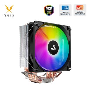 Ruix X6000 Đồng Nguyên Chất Làm Mát CPU 120mm RGB 6 Heatpipes Aircooler Cho Intel 1150/1155/1156/1700 & AMD AM4/AM5 Tất Cả Nền Tảng Tương Thích