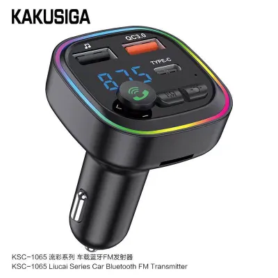 บลูทูธในรถยนต์ Hoco E62 Bluetooth5.0 Car Kit FM Transmitter PD20W + QC 3.0 display LED ของแท้100%