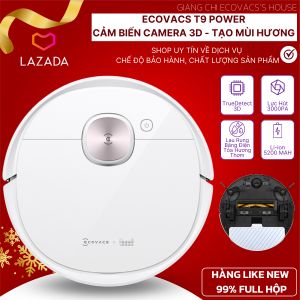 Robot Hút Bụi Lau Nhà Ecovacs DEEBOT T9 POWER - Hàng trưng bày mới 99%- Lưu full bản đồ - Diệt khuẩn đến 999% vi khuẩn nấm mốc- Robot tỏa hương thơm