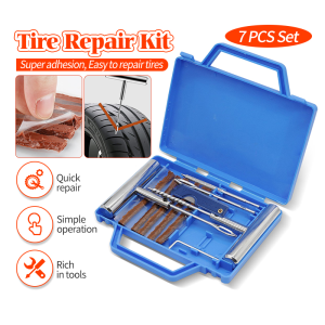 12pcs/set Tire Diagnostic Repair Kit Tubeless Wheel Tire Puncture Mending Tool Set for Car Motorcycle 