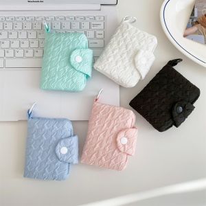 OKKFINE Wrinkled Coin Purse Multi Layer Card Bag Large Capacity Mini Storage Bags  Package Pendant Wallet Card Holder