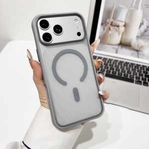 Luxury Skin Feel Matte Semi Transparent Magnetic Phone Case For iPhone 17 16 15 14 13 Pro Max TPU Shockproof Non-Slip Back Cover