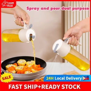 500ml Multipurpose Glass Oil Pot Transparent Automatic Flip Cover Seasoning Bottle Leak-Proof Soy Sauce Vinegar Seasoning Bottle Oil Bottle With Handle