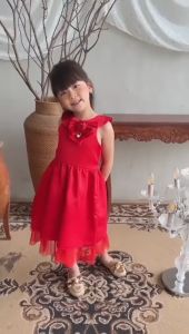 Baju Anak Perempuan Fashion - Dress Anak Perempuan Bahan Satin Usia 1-12 Tahun 4235