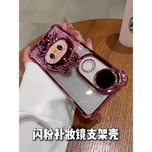 เคส Vivo V50 V60 V40 V30 V29 5G เคส Vivo V50 V40 Lite 5G เคส Vivo V40 V30 Pro 5G โปรแวววาวพร้อม3D Labubu กล้องติดกระจกหลังป้องกันเคสโทรศัพท์เนื้อนิ่ม