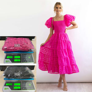 Off-Shoulder Ruffle Maxi Dress Bubble Sleeve Gown European Style Short Sleeve Zipper Closure Other Material 100% Womens Dress