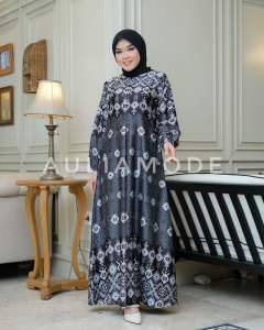 Gamis Zahra Silk Premium Motif Elegan Terbaru Lebaran