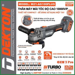 Máy mài pin Dekton M21-AG100PLUS 21V công tắc trượt lưỡi cắt 100mm máy cắt pin