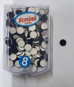 Femina Black Round Bindi - Matte Black Velvet - Premium Quality (Size 3 5 8 9 10)