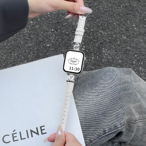  Watch S10 S11 S9/S8/S7/S6 Compatible Leather Strap Ocean Heart Diamond Mens Womens Smartwatch Band High-End Replacement Accessory