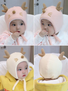 Adorable Baby Hat with Deer Antlers Thick Warm Winter Cap for Infants And Toddlers Cute Cartoon Design Ear Protection