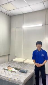 TẶNG DRAP Nệm gấp 3 xám đậm nệm cao su tổng hợp Việt Mỹ đủ kích thước tặng Drap bảo hành 10 năm