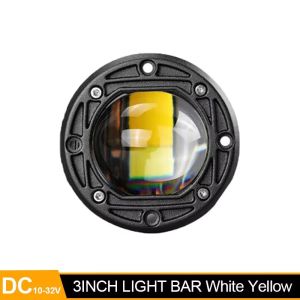 3 Inch Flush Mount LED Work Light White Yellow 30W Dual Color Auxiliary Fog Light For 4x4 Offroad ATV UTV Motorcycle Truck