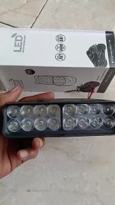 Lampu LED Laser Gun Bar Tembak Sorot CREE Motor Mobil 16 Titik Mata 12Watt