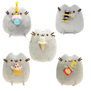 Bandai | 14CM Plush Toy Kawaii Helado Sushi Cat Cartoon Plush Fill Animal Doll Potato Chip Ice Cream Pizza Cat Gifts for Children