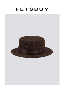 Mixed Color Handwoven Silk Ramie Flat Brimmed Fedora 1/5
