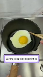Cast Iron Milk Pan Non-Stick Hot Oil Pan Mini Boiling Pan Small Saucepan for Kitchen Induction Cooking Gas Stove Camping