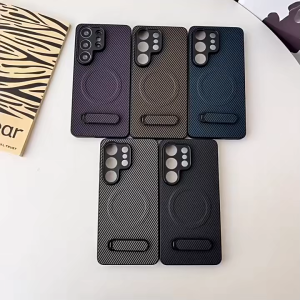 [SG] OnePlus Nord CE6 / Turbo 6V Case -  Magnetic Carbon Fiber Textured Anti-Slip Hybrid with Kickstand MagSafe Mag Safe Cover Casing
