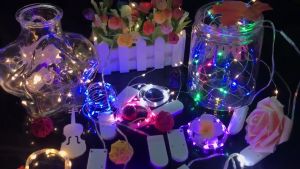 10M Dây Đèn Led Trang Trí Bóng Hạt Gạo Chỉnh Chớp Dùng Pin Đèn Đẹp Decor Nhà Cửa Lễ Tết