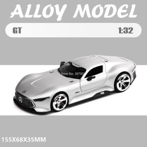 1:32 Scale GT Models Toy Cars Alloy Diecast Doors Can Opened Miniature Car with Light Music Vehicle Kids Childrens Day Gifts